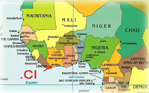 Кот-д'Ивуар домен CI